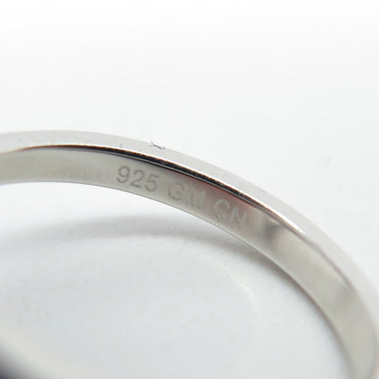 925 Sterling Silver Pave C Z Couple of Butterfly Ring Size 8