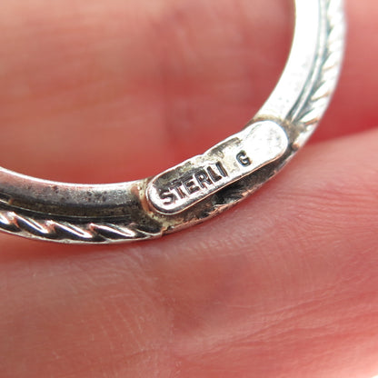 925 Sterling Silver Vintage Circle of Life Oxidized Pin Brooch