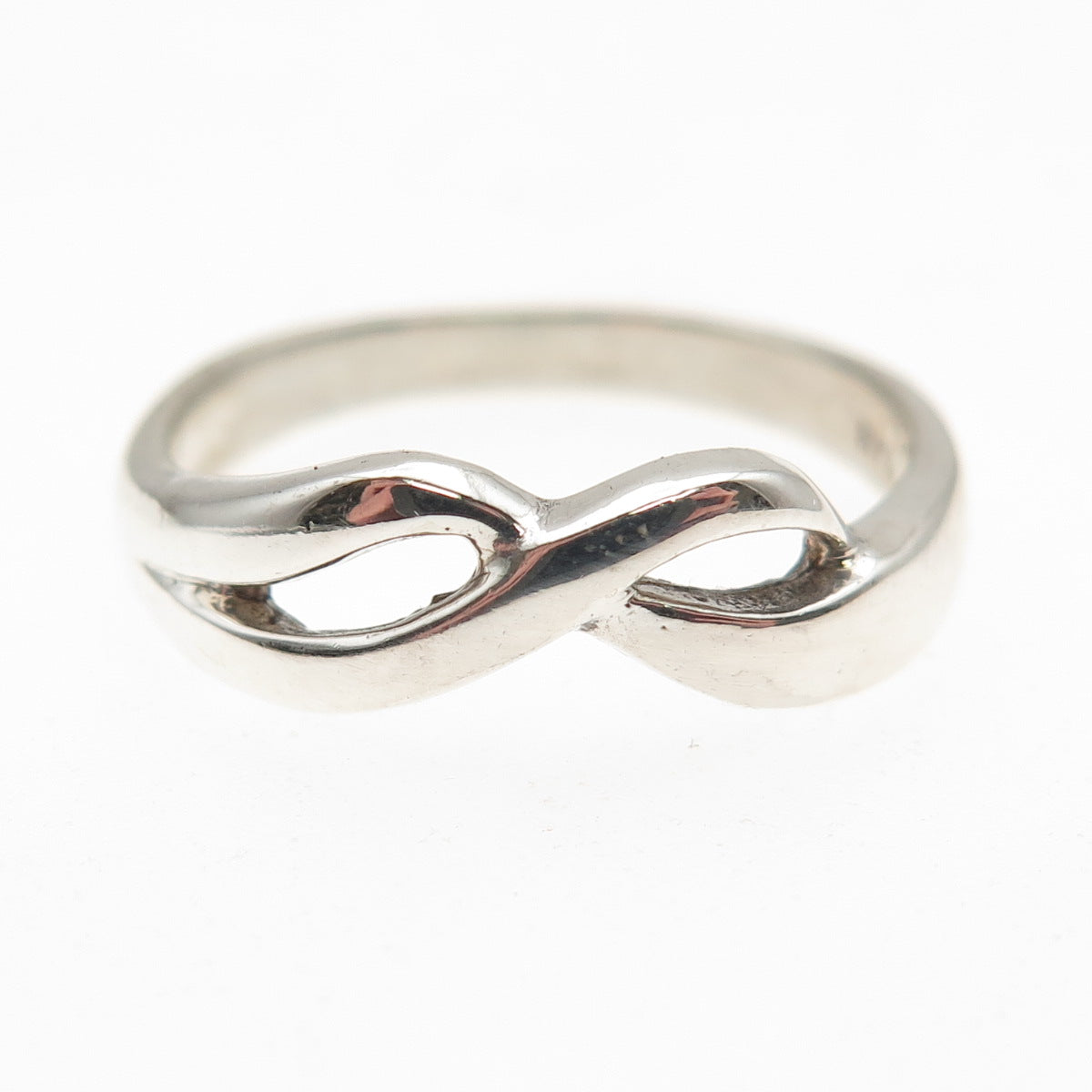 Han 925 Sterling Silver Vintage Infinity Ring Size 7.75