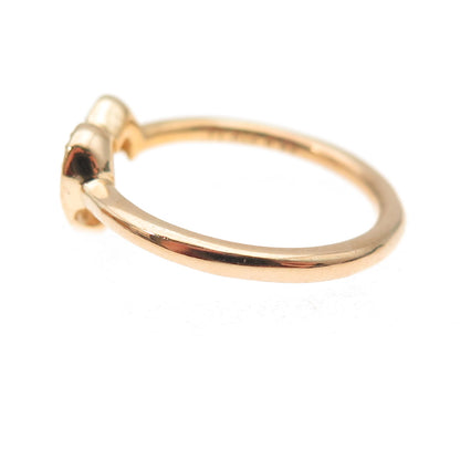 Pandora Gold Plated C Z Shimmering Puzzle Heart Frame Ring Size 6
