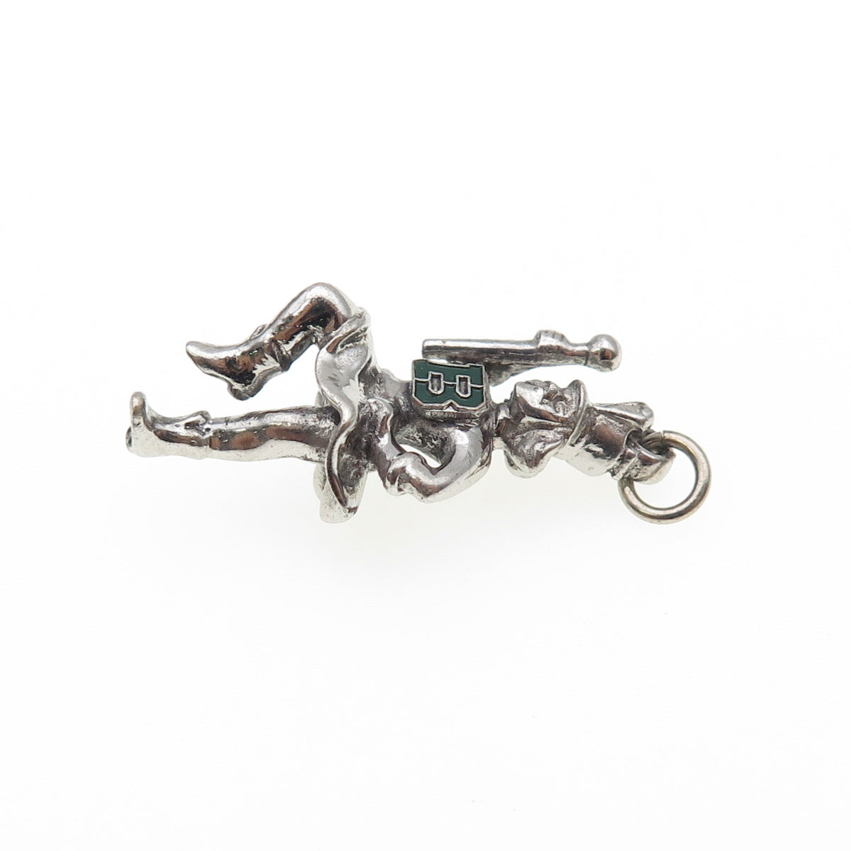 925 Sterling Silver Vintage Enamel Grand Marshall Parade 3D Charm Pendant