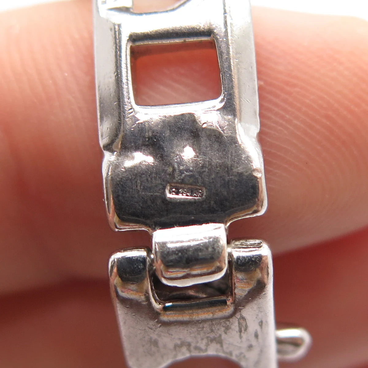 800 Silver Vintage Anchor Mariner Link Bracelet 8"