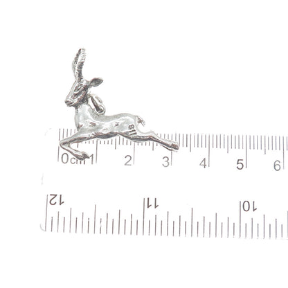 925 Sterling Silver Vintage Gazelle Minimalist Charm Pendant