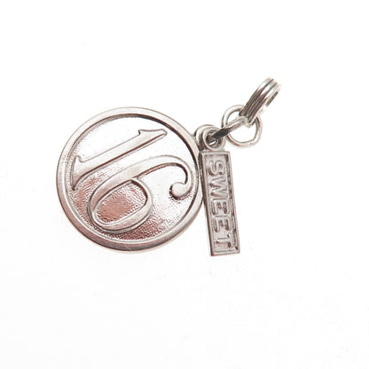 Wells 925 Sterling Silver Vintage Sweet 16 Charm Pendant