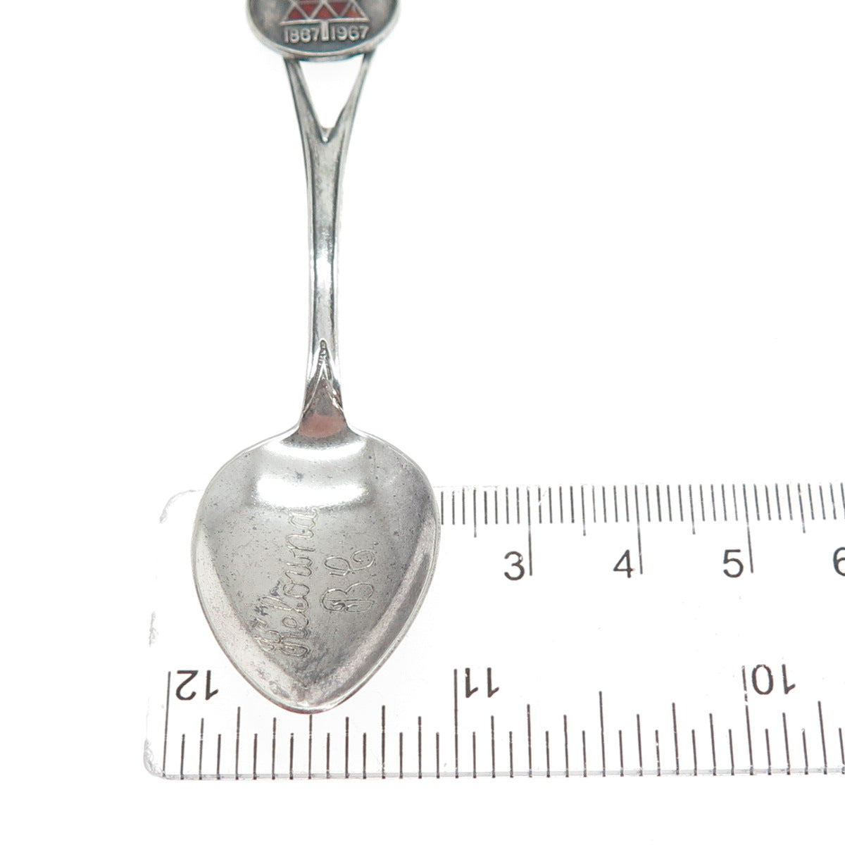 BREADNER CO. 925 Sterling Silver Vintage Enamel Canada 1867 - 1967 Coffee Spoon