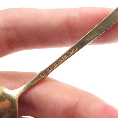 EGON LAURIDSEN 925S Sterling Gold Plated Vintage Denmark Enamel Coffee Spoon