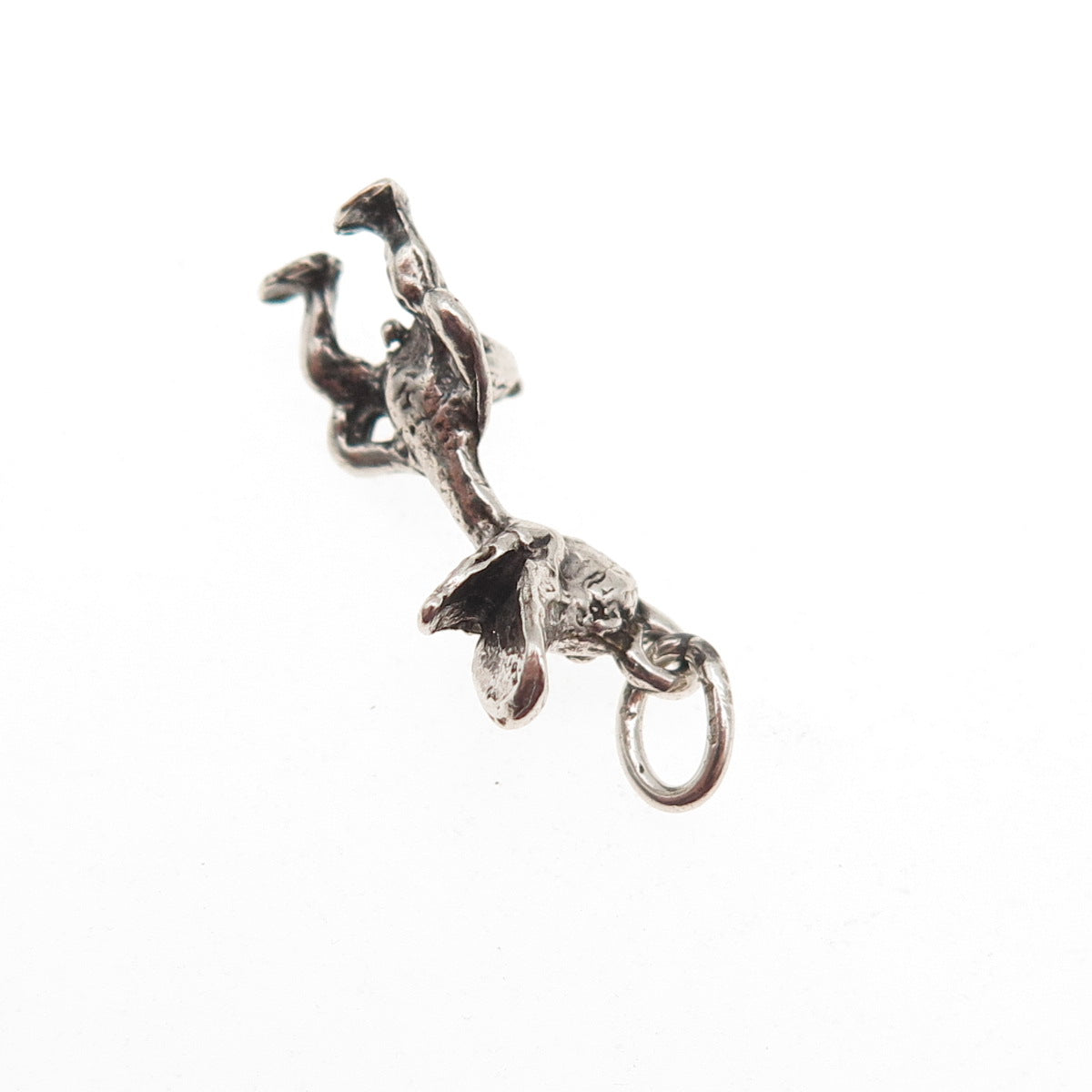 925 Sterling Silver Vintage Daffy Duck Oxidized 3D Mini Charm Pendant
