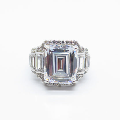 925 Sterling Silver Multi-C Z Ring Size 5