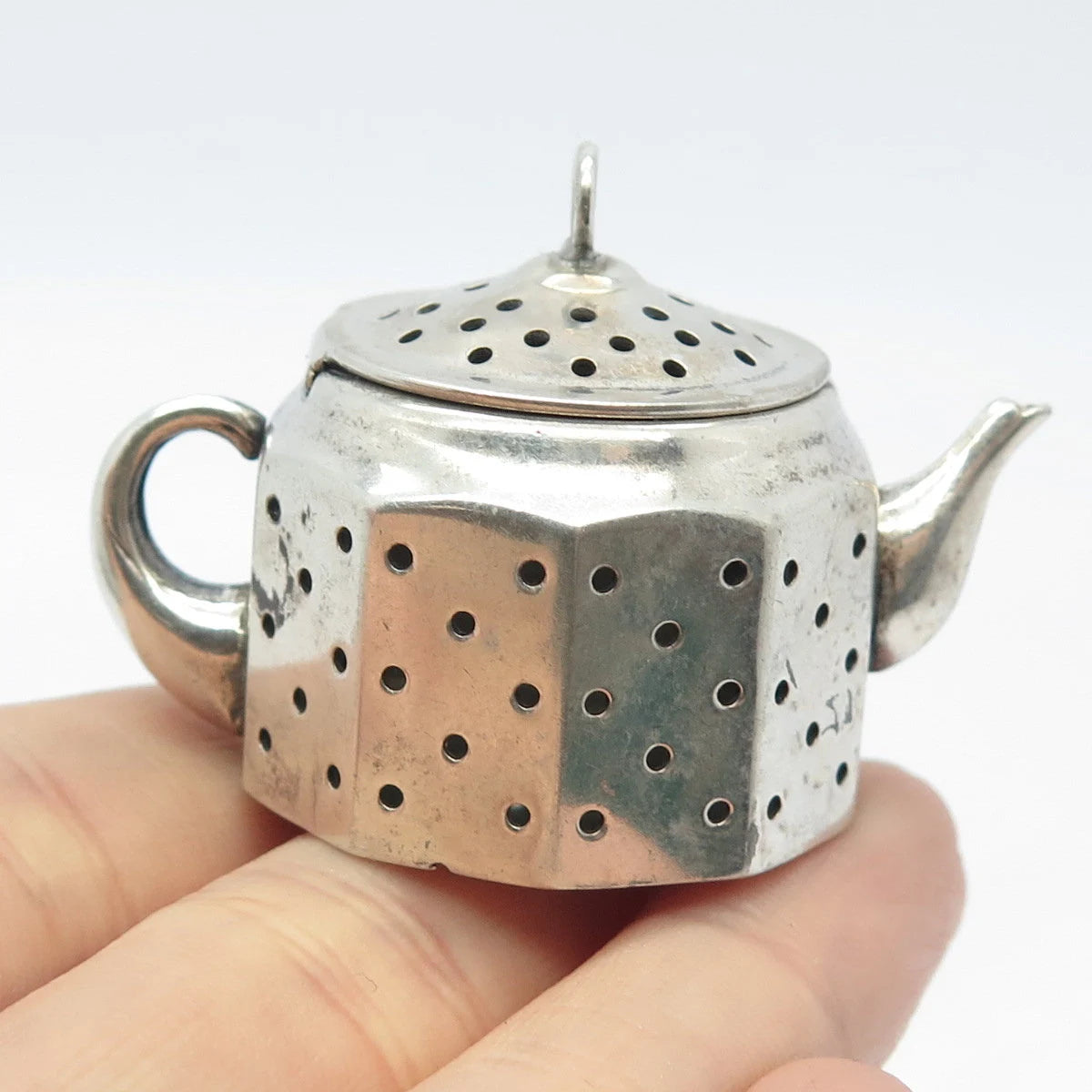 925 Sterling Silver Antique Amcraft Attleboro Mass Teapot Tea Diffuser Strainer