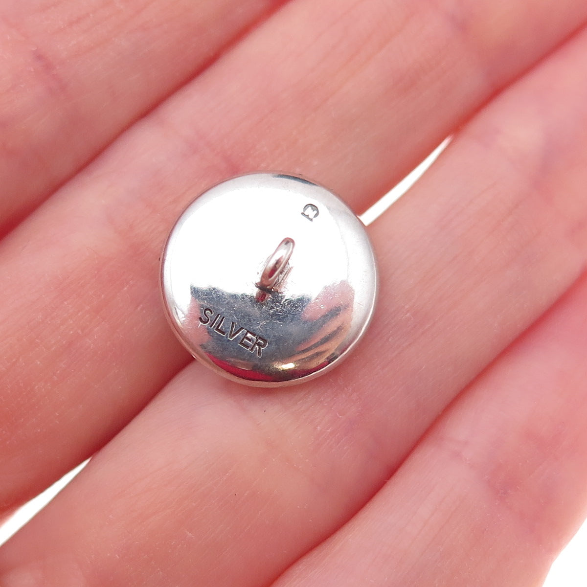 Mikimoto Sterling Silver Antique Japan Real Akoya Pearl & Abalone Shell Button