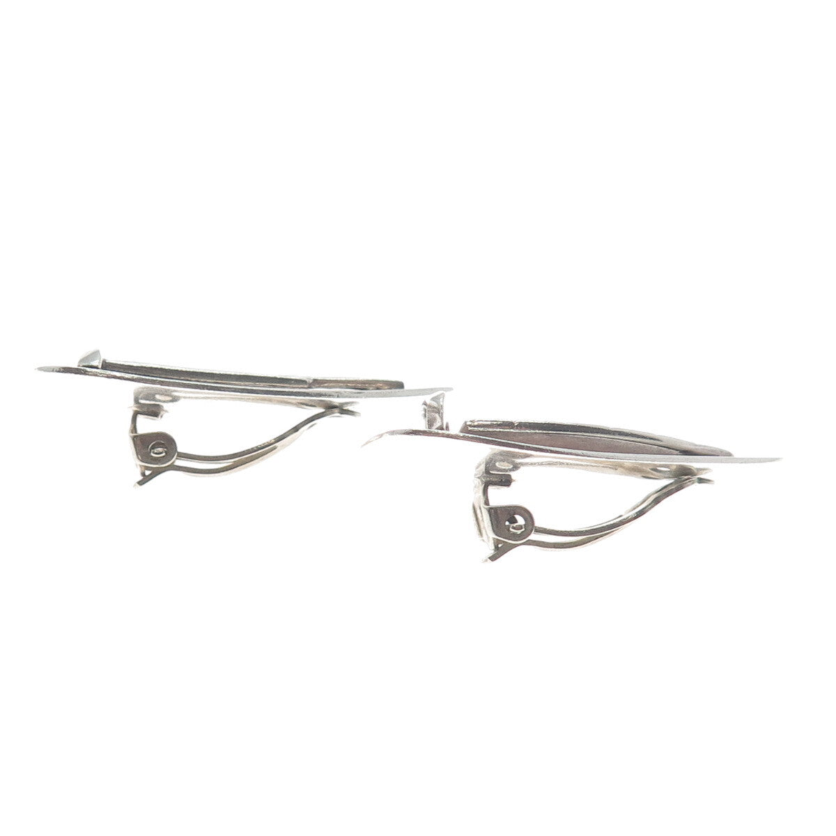 925 Sterling Silver Vintage Sailboat Clip On Earrings