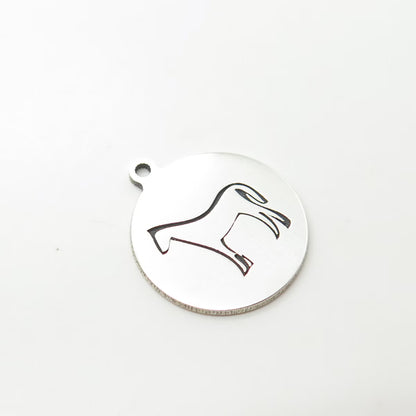 925 Sterling Silver USA Two In Town Horse Charm Pendant