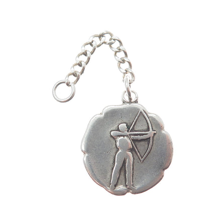 J.M. FISHER 925 Sterling Silver Vintage Archery Sport Key Chin Fob