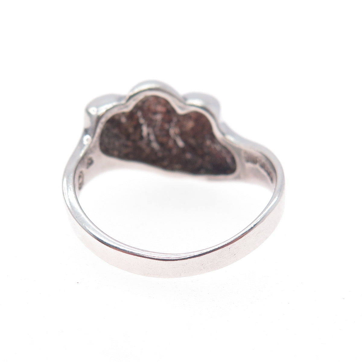 925 Sterling Silver Vintage Modernist Wave Ring Size 6.75