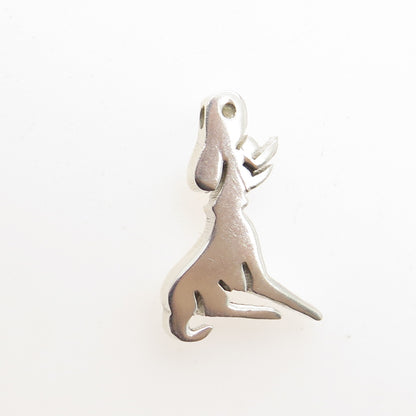 925 Sterling Silver Vintage Mexico Abstract Animal Slide Pendant