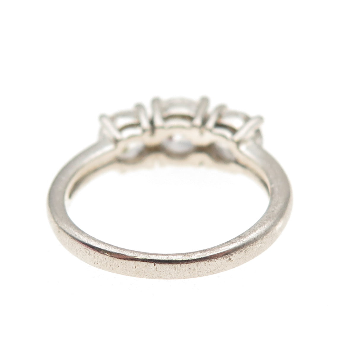 RJ Graziano 925 Sterling Silver Round-Cut C Z Engagement Ring Size 6.75