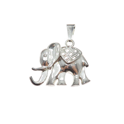 925 Sterling Silver Vintage Mexico Elephant Charm Pendant
