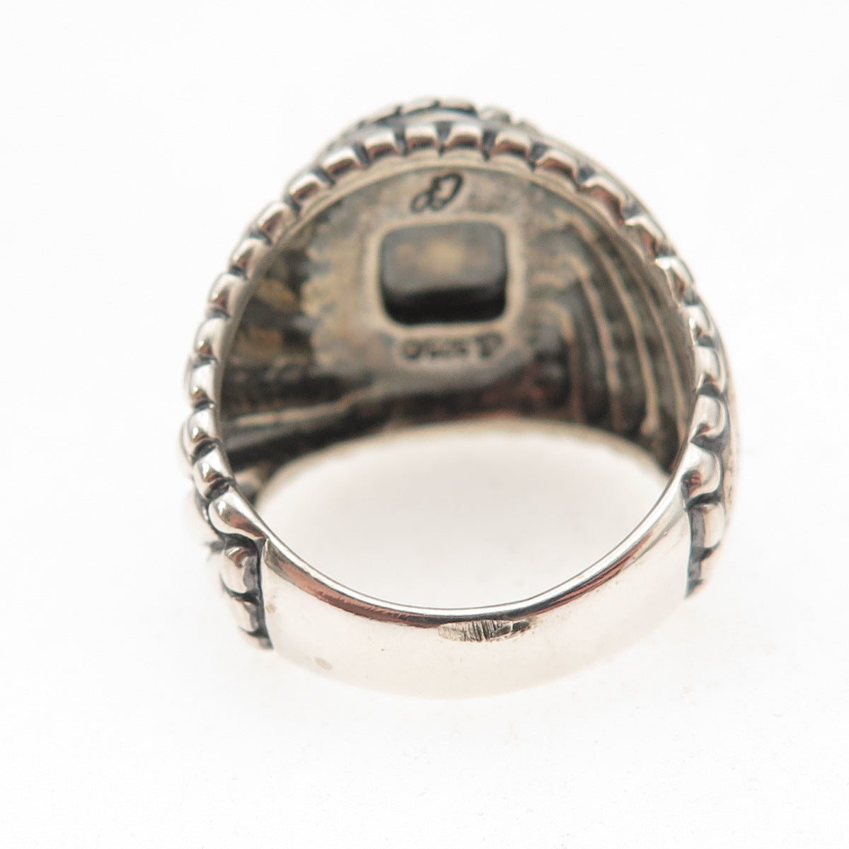 Carolyn Pollack Old Pawn 925 Sterling Silver Vintage Turquoise Ring Size 8.25
