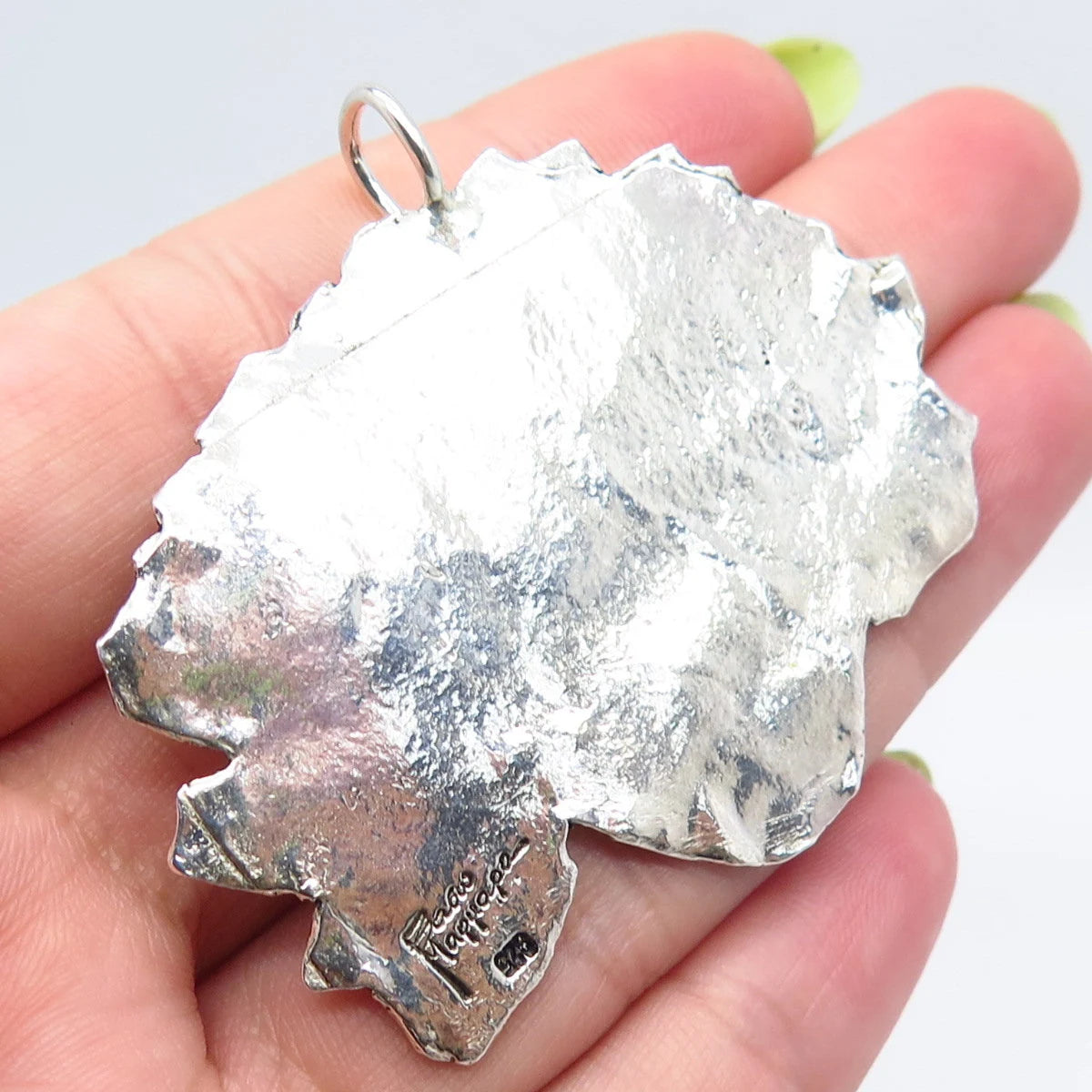 925 Sterling Silver 2-Tone Vintage Man Face Pendant