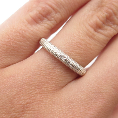 DBJ DEE BERKLE 925 Sterling Silver Real Round-Cut Diamond Accent Ring Size 6