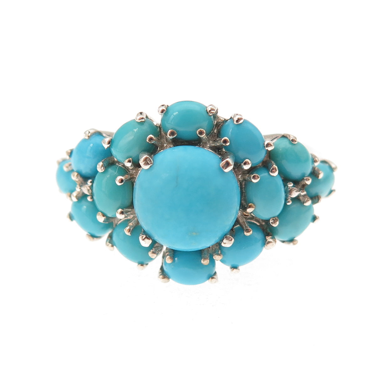 Chuck Clemency 925 Sterling Silver Real Sleeping Beauty Turquoise Ring Size 8