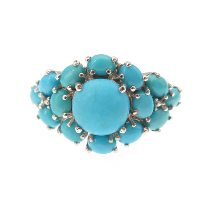Chuck Clemency 925 Sterling Silver Real Sleeping Beauty Turquoise Ring Size 8