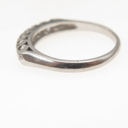 Platinum Antique Art Deco Real Round-Cut Diamond Ring Size 7