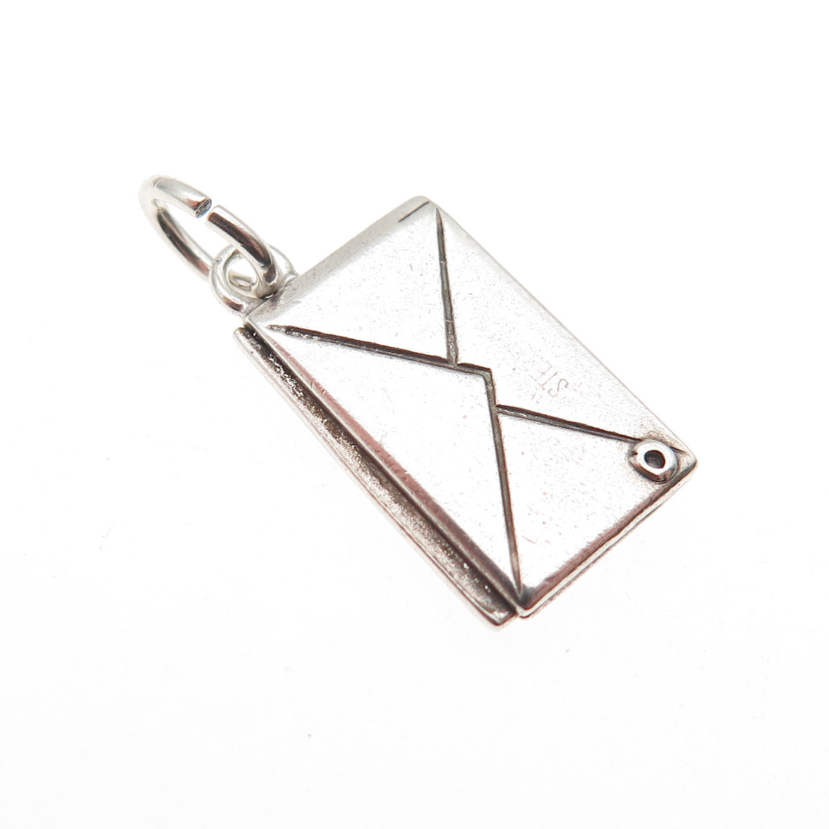 925 Sterling Silver Antique You're Tops Report Card Envelope Mini Slide Pendant