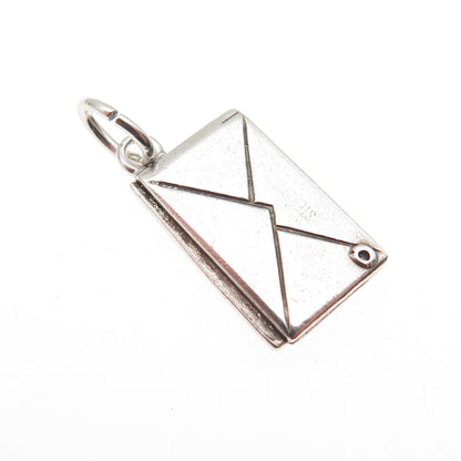 925 Sterling Silver Antique You're Tops Report Card Envelope Mini Slide Pendant