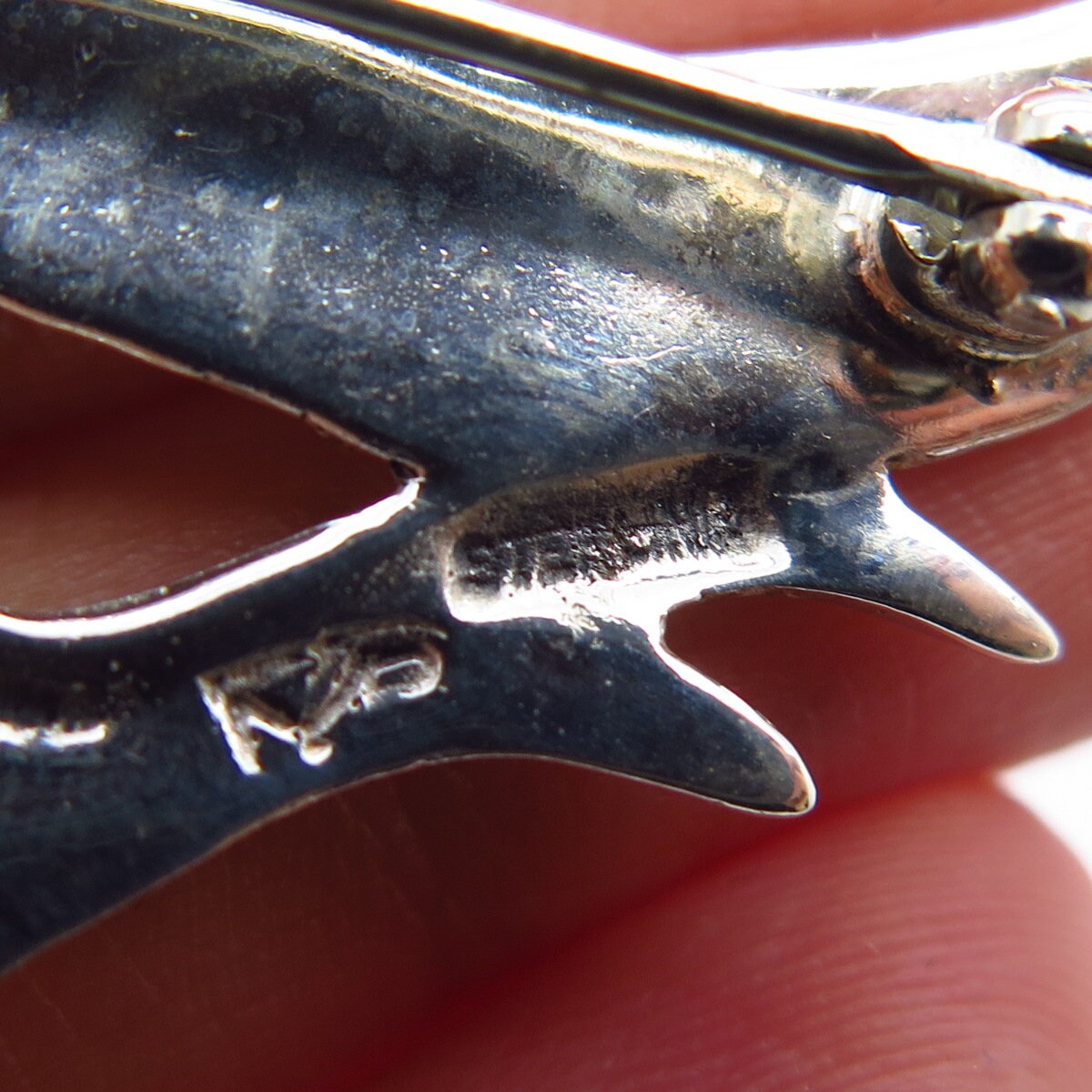 925 Sterling Silver Vintage Fairy Naked Girl Pin Brooch