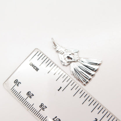 925 Sterling Silver Vintage Bride Pendant