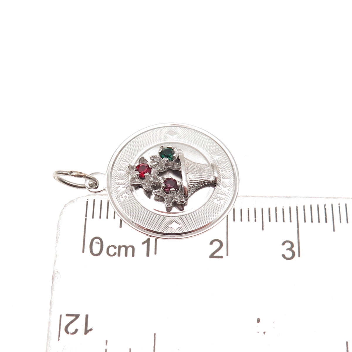Town & Country 925 Sterling Silver Vintage Rhinestone Sweet 16 Charm Pendant