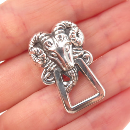 Tiffany & Co. 925 Sterling Silver Vintage Aries Zodiac Sign Slide Charm Pendant