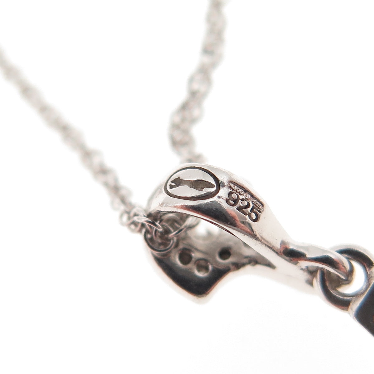 NJO Designs 925 Sterling Silver Dublin C Z Twisted Rope Chain Necklace 16-18"