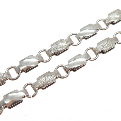 925 Sterling Silver Vintage Italy Cross Chain Necklace 16"