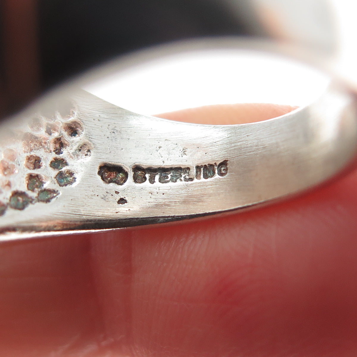 MAISELS INDIAN TRADING Sterling Silver Vintage Modernist Oxidized Ring Size 8