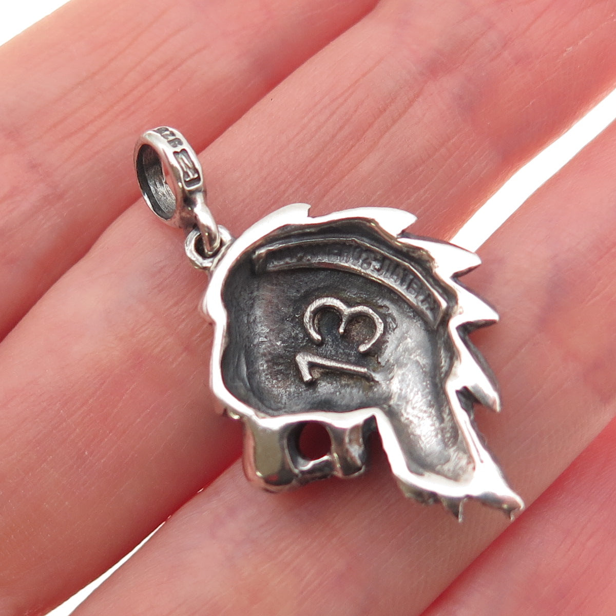 Maramenos & Pateras 925 Sterling Silver Vintage Lion Oxidized Charm Pendant