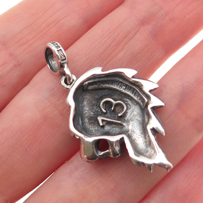 Maramenos & Pateras 925 Sterling Silver Vintage Lion Oxidized Charm Pendant