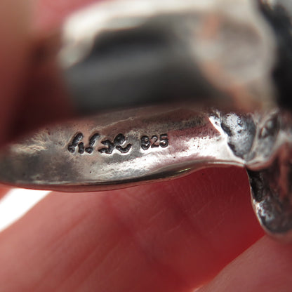 Didae 925 Sterling Silver Vintage Israel Starfish Oxidized Ring Size 7