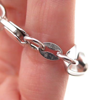925 Sterling Silver Curb Link Bracelet 8"