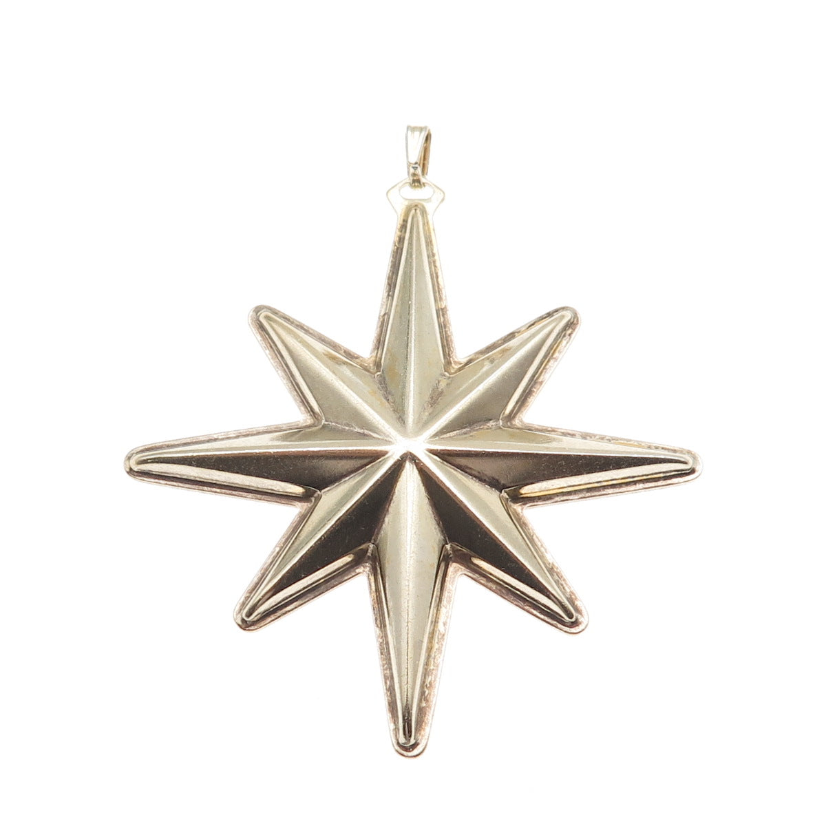 REED & BARTON Sterling Silver Gold Plated Vintage 1976 Christmas Star Ornament