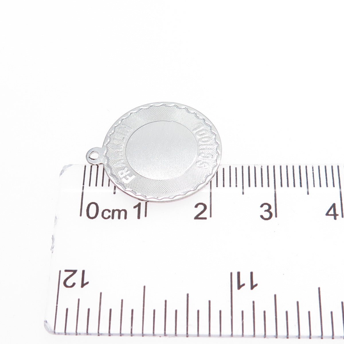 925 Sterling Silver Vintage Franklin School Minimalist Charm Pendant