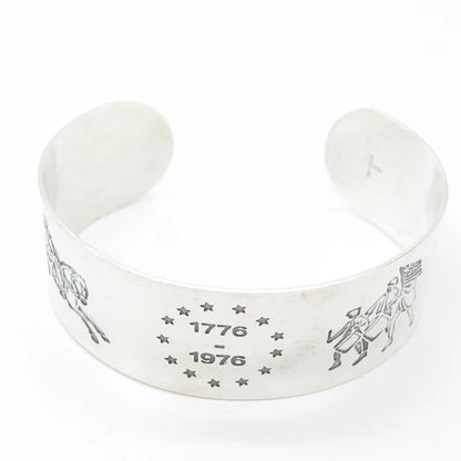 THE THOMAE CO 925 Sterling Silver Vintage 200 Years Independence Bracelet 7.5"