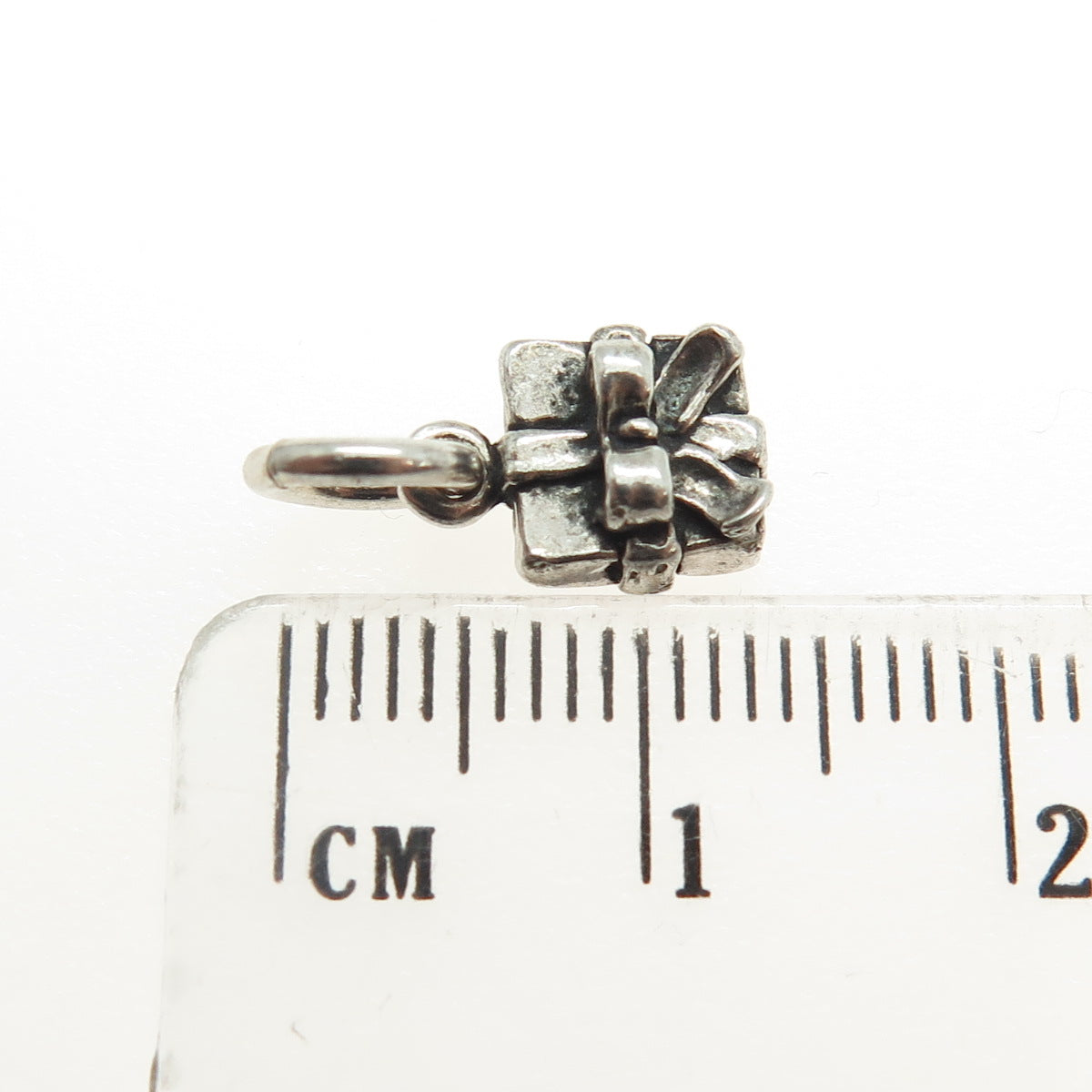 SUN WEST Sterling Silver Vintage Birthday Gift Box Oxidized Minimalist Pendant