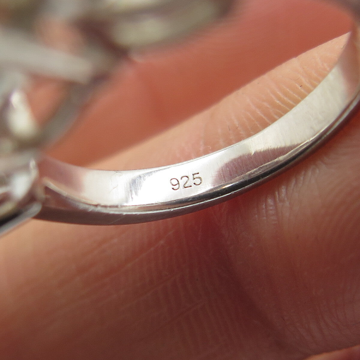 925 Sterling Silver Round-Cut C Z Engagement Ring Size 5