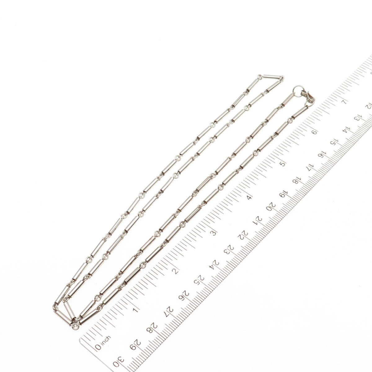 925 Sterling Silver Vintage Mexico Bar Chain Necklace 26"