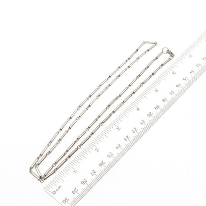 925 Sterling Silver Vintage Mexico Bar Chain Necklace 26"