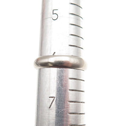 Uncas 925 Sterling Silver Vintage Classic Wedding Band Ring Size 6.25
