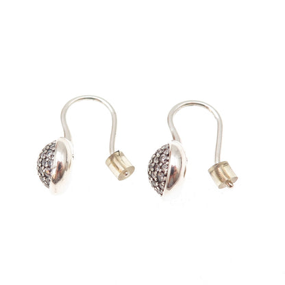 Pandora 925 Sterling Silver Round-Cut C Z Dazzling Droplets Hook Earrings