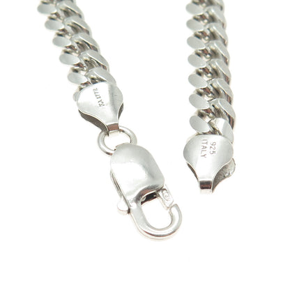 KARIZIA SPA KA-1772 925 Sterling Silver Vintage Italy Cuban Link Bracelet 8.5"